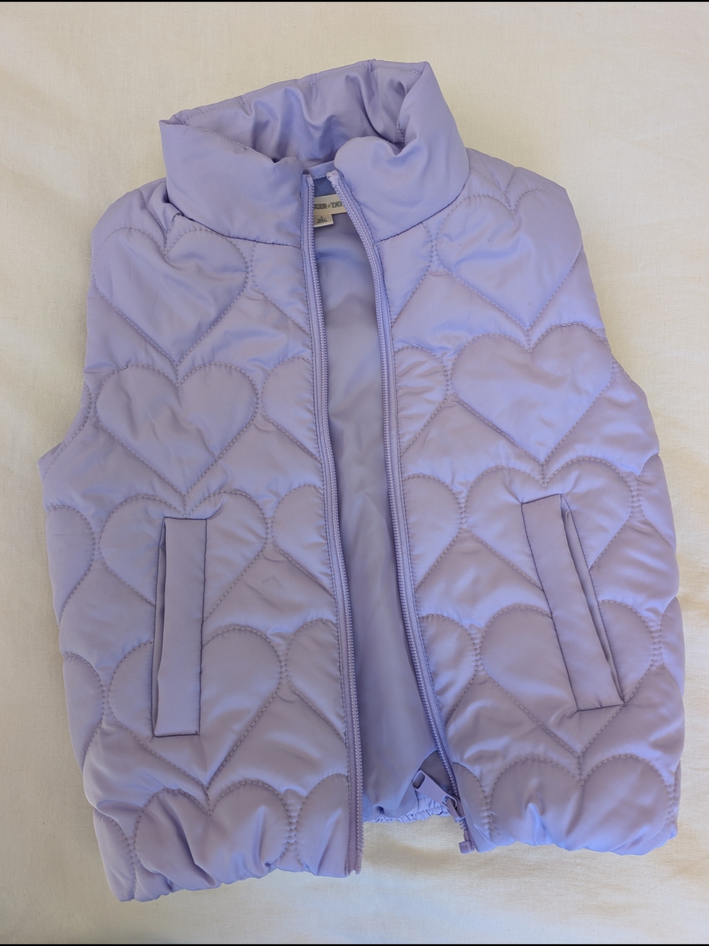 Tucker + Tate Quilted Heart Vest in Light Lavender